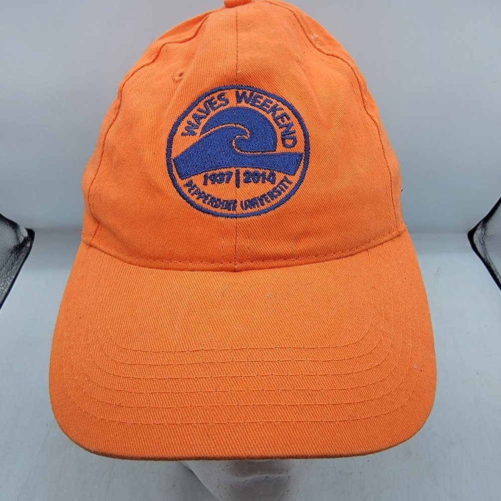 Waves Weekend Pepperdine University Adults Orange Hat Cap Bright Casual